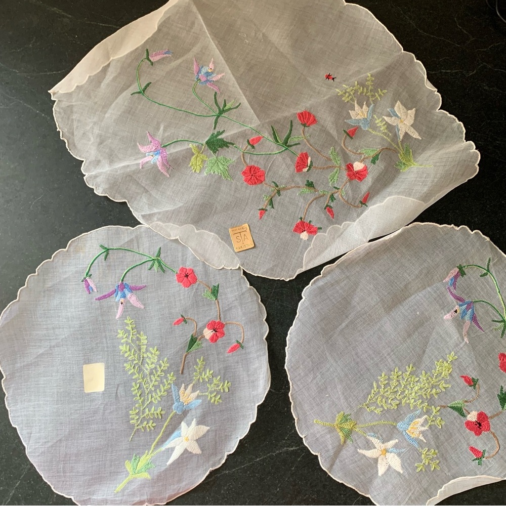 STA | Set of 3 | Handmade Embroidered Linens